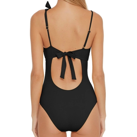 NEW BECCA Sadie Color Code Asymmetrical Swimsuit - Picture 4 of 7